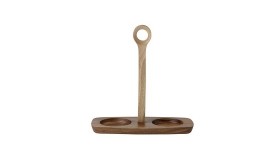 A Tavola Acc Wooden  Tray For Oil/Vinegar Carafe